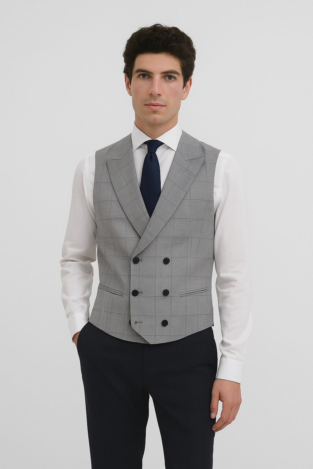 CHALECO CHAQUE CLASICO GRIS