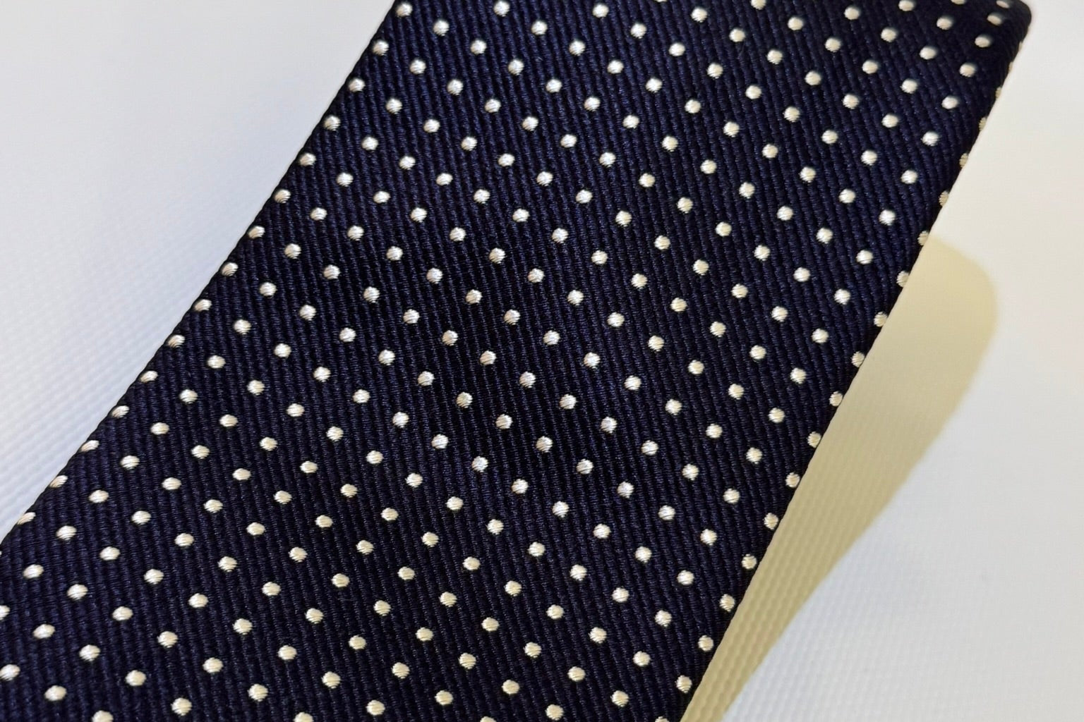 CORBATA AZUL LUNARES BLANCOS