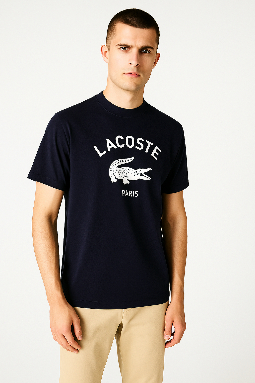 CAMISETA LOGO Y LETRAS LACOSTE