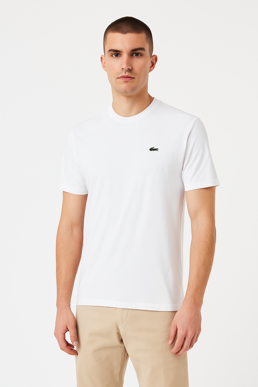 CAMISETA LOGO LACOSTE BLANCA