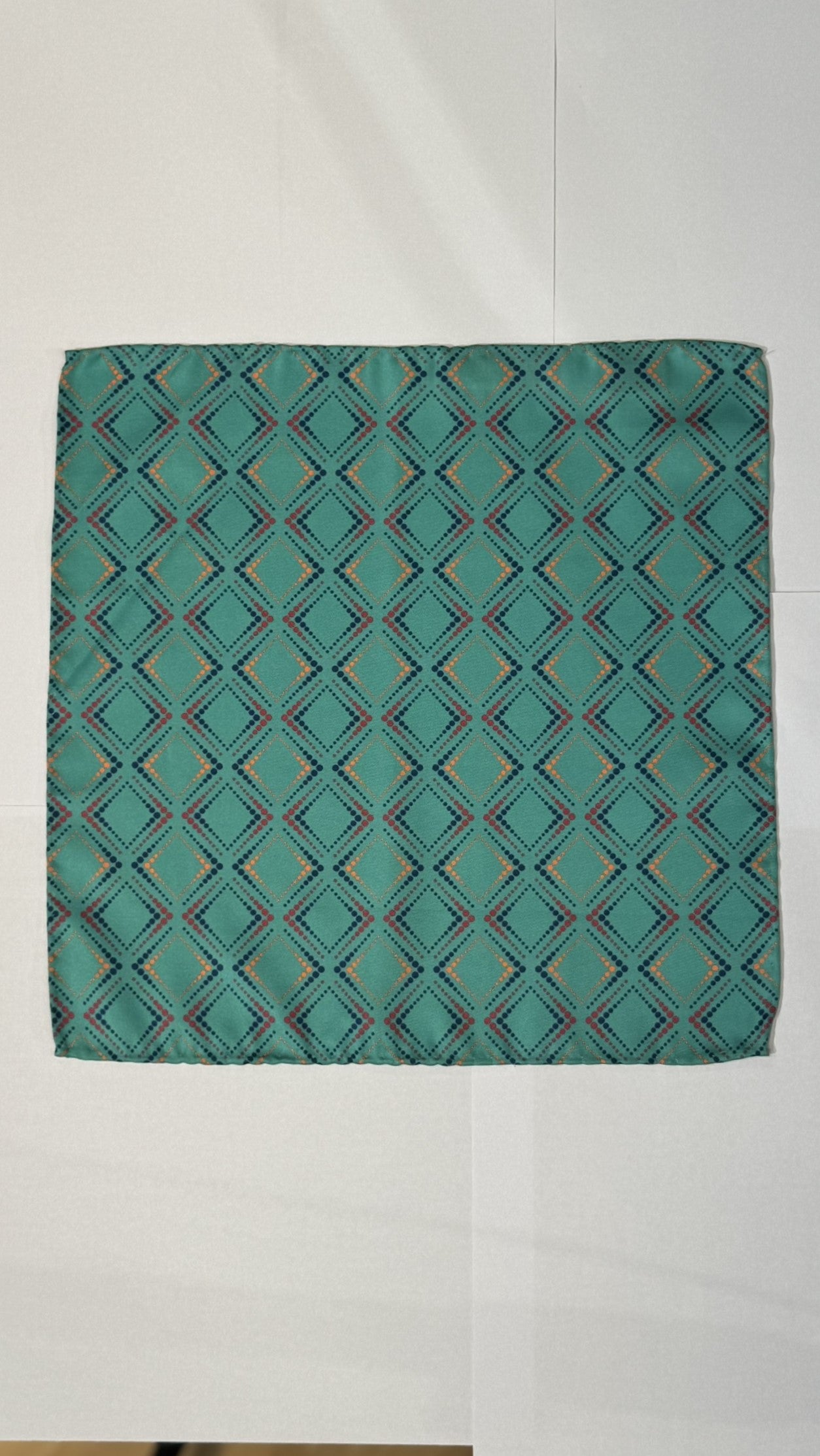 PAÑUELO GEOMETRICO MODERNO TURQUESA