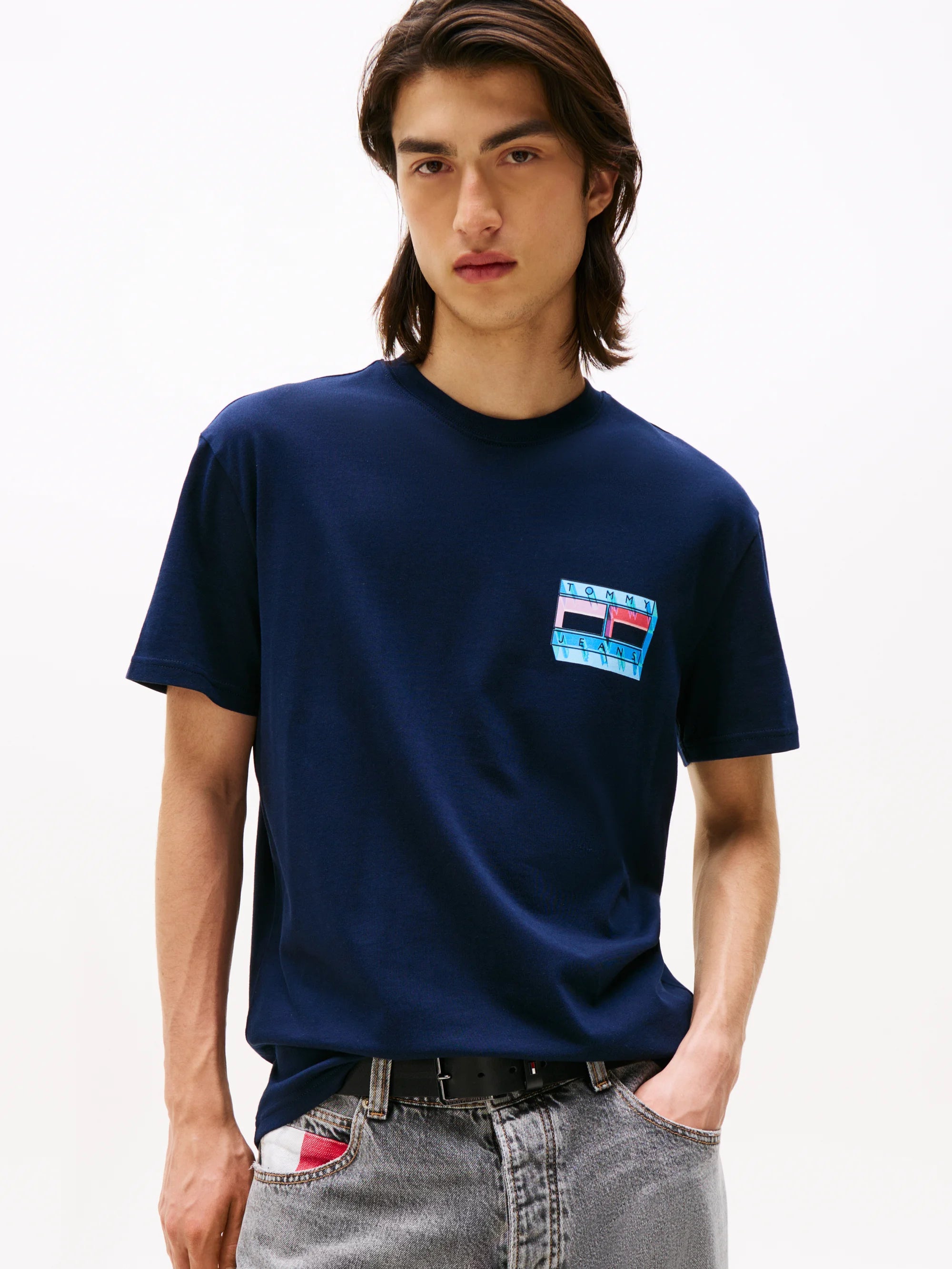 TJM REG DNA FLAG PLY TEE EXT - ELLOS